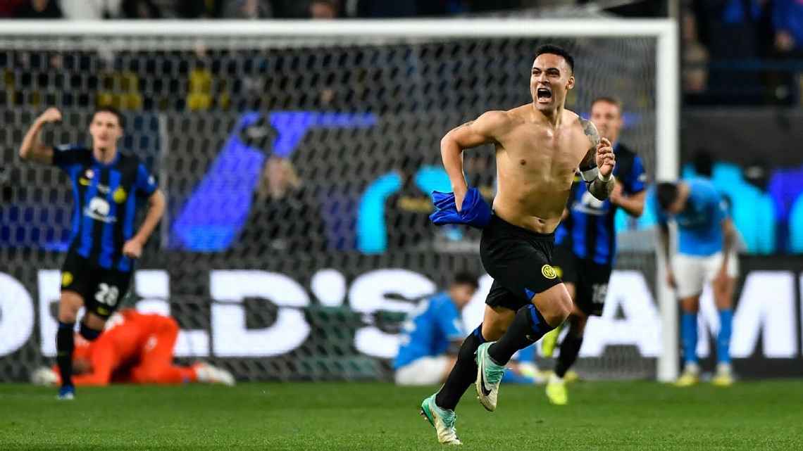 Lautaro Martínez fue héroe y campeón con el Inter en la Supercopa de Italia