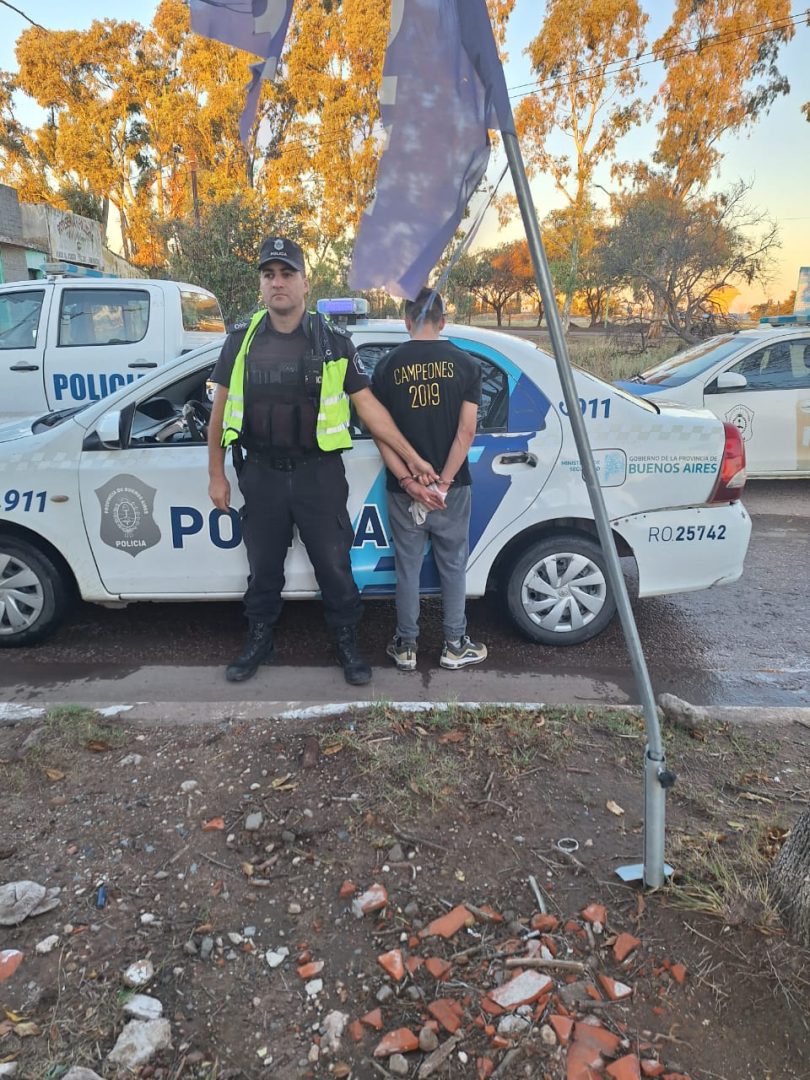 Raid delictivo de un sujeto con vasto prontuario, fue detenido esta tarde