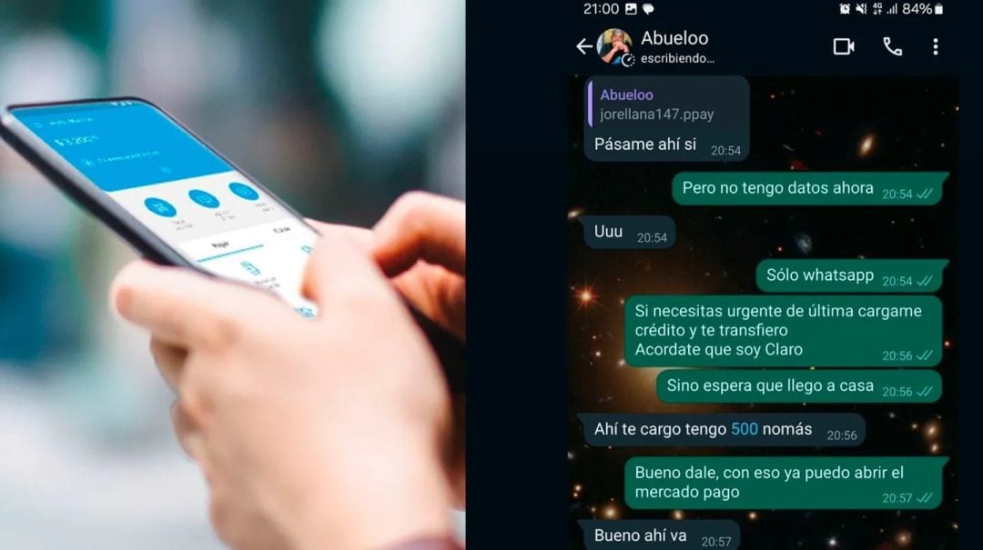 Lo intentaron estafar desde el WhatsApp de su abuelo y él les terminó sacando plata a ellos: “Final feliz”