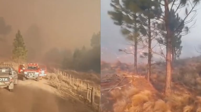 Incendio en Córdoba: bomberos combaten las llamas en Calamuchita y prevén tres días de peligro extremo