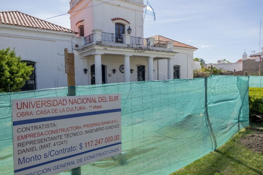 Inició la primera etapa de la puesta en valor en la Casa de la Cultura de la UNS