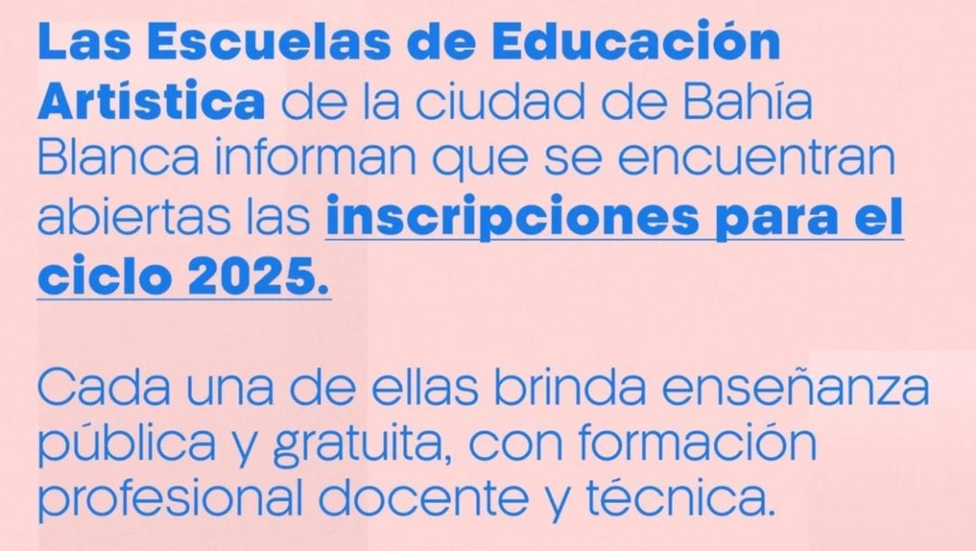 Inscripciones para las Escuelas de Educación Artísticas 2025