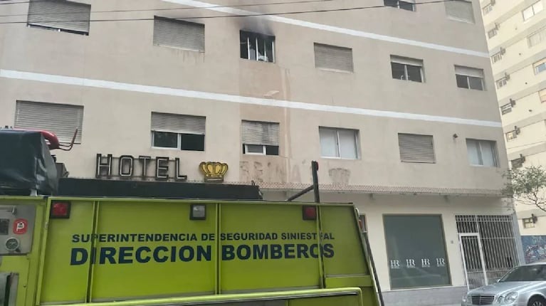 Incendio de un hotel en Mar del Plata: los huéspedes saltaron por las ventanas para escapar del fuego