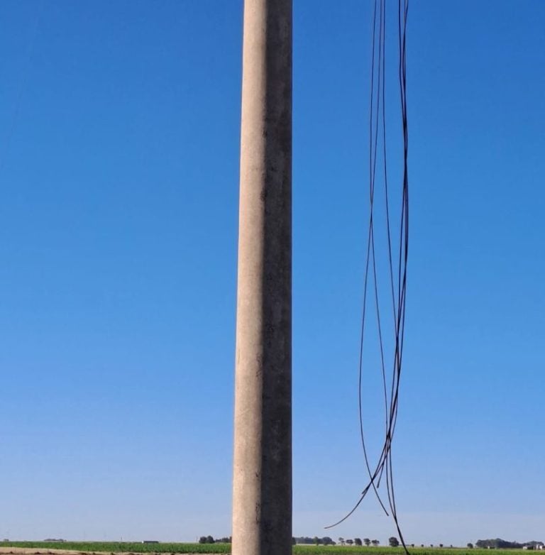 Robo de cables cerca de Tornquist provoca cortes de energía