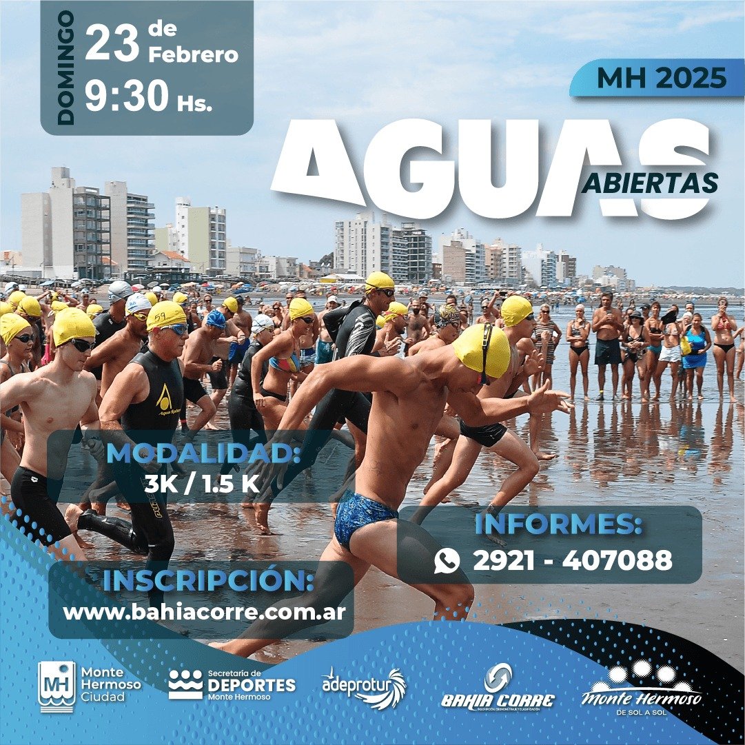 Nueva competencia de aguas abiertas en Monte Hermoso