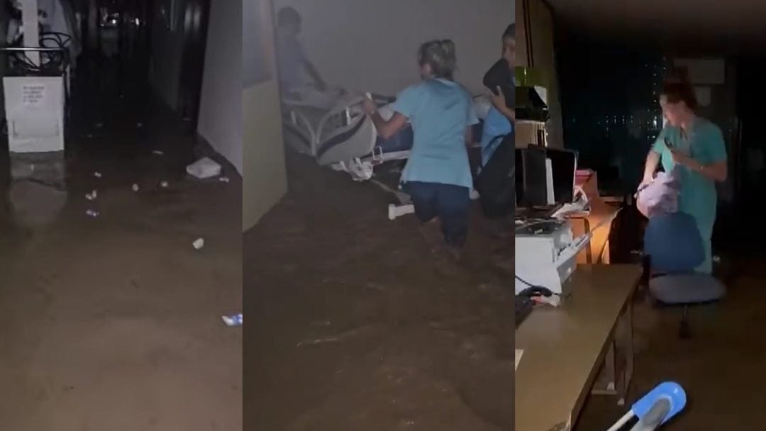 Hospital Penna inundado: evacuaron a bebés recién nacidos y a otros pacientes internados