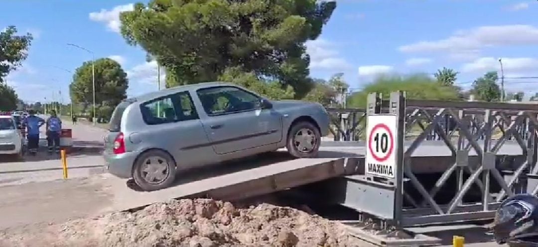 Ya está habilitado el puente que armó el Ejército sobre el canal Maldonado