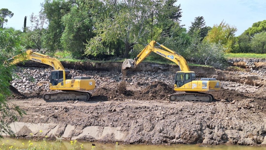 Tras el temporal, avanzan los trabajos en el canal Maldonado